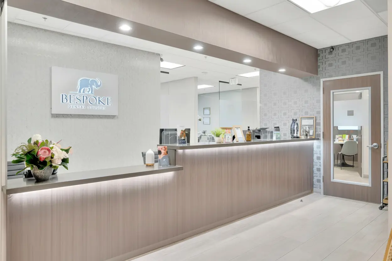 Bespoke Dental Studios reception area in Los Alamitos, California